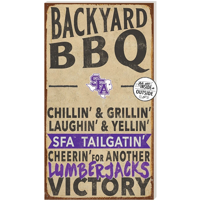Stephen F Austin Lumberjacks 11'' x 20'' Indoor/Outdoor BBQ Sign