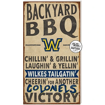 Wilkes Colonels 11'' x 20'' Indoor/Outdoor BBQ Sign