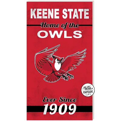 Keene State Owls 11" x 20" Indoor/Outdoor Home Of The Sign
