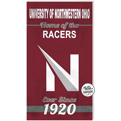 Northwestern Ohio Racers 11" x 20" Indoor/Outdoor Home Of The Sign
