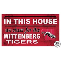 Wittenberg University Tigers 11'' x 20'' Indoor/Outdoor In This House Sign