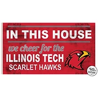 Illinois Tech Scarlet Hawks 11'' x 20'' Indoor/Outdoor In This House Sign