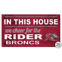 Rider Broncs 11'' x 20'' Indoor/Outdoor In This House Sign