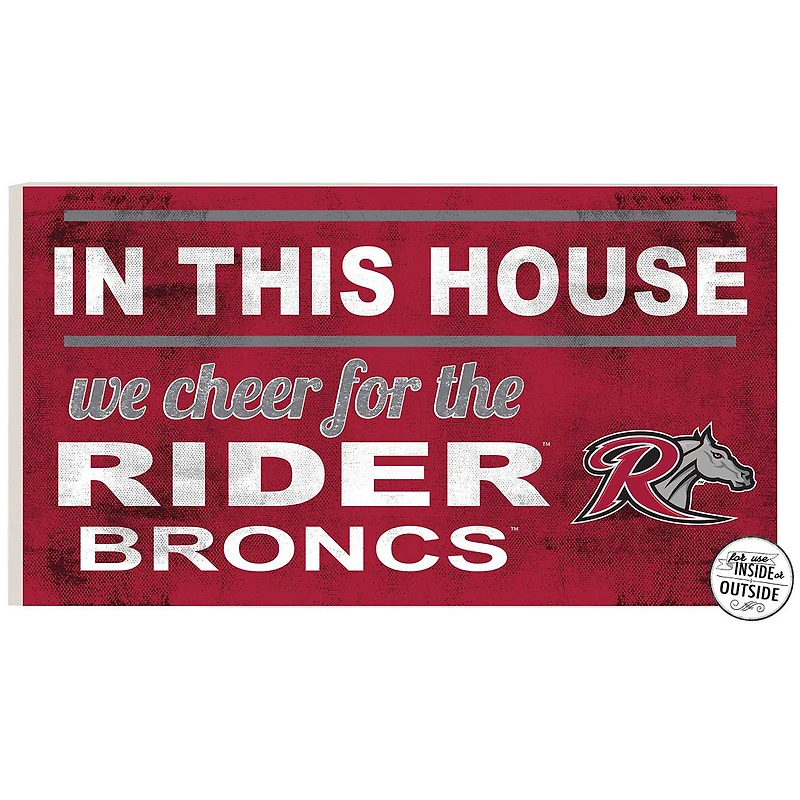 Rider Broncs 11'' x 20'' Indoor/Outdoor In This House Sign