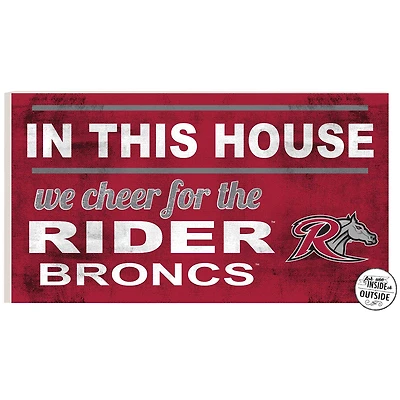 Rider Broncs 11'' x 20'' Indoor/Outdoor In This House Sign