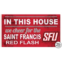 Saint Francis Red Flash 11'' x 20'' Indoor/Outdoor In This House Sign