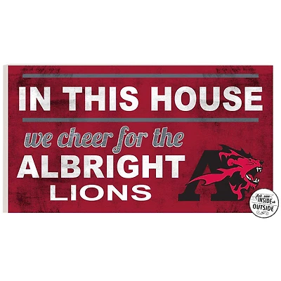 Albright Lions 11'' x 20'' Indoor/Outdoor In This House Sign