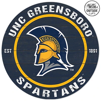 UNCG Spartans 20'' x 20'' Indoor/Outdoor Team Color Circle Sign