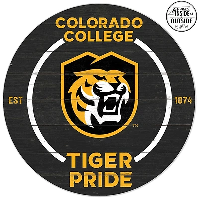 Colorado College Tigers 20'' x 20'' Indoor/Outdoor Team Color Circle Sign