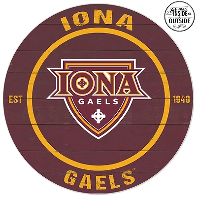 Iona University Gaels 20'' x 20'' Indoor/Outdoor Team Color Circle Sign