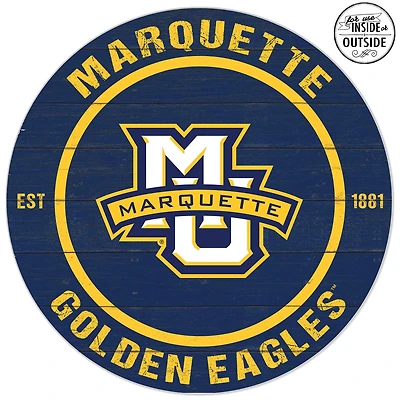 Marquette Golden Eagles 20'' x 20'' Indoor/Outdoor Team Color Circle Sign