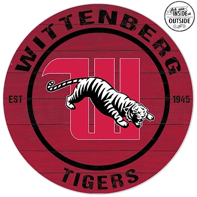 Wittenberg University Tigers 20'' x 20'' Indoor/Outdoor Team Color Circle Sign