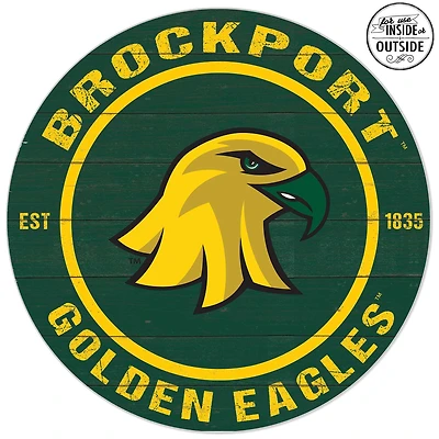 SUNY Brockport Golden Eagles 20'' x 20'' Indoor/Outdoor Team Color Circle Sign