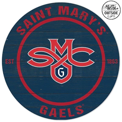 Saint Mary's Gaels 20'' x 20'' Indoor/Outdoor Team Color Circle Sign