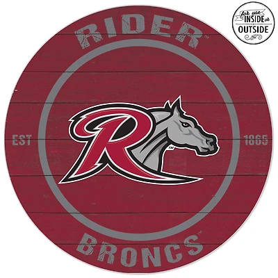 Rider Broncs 20'' x 20'' Indoor/Outdoor Team Color Circle Sign