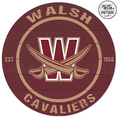 Walsh Cavaliers 20'' x 20'' Indoor/Outdoor Team Color Circle Sign