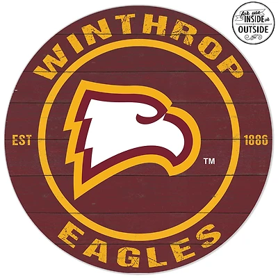 Winthrop Eagles 20'' x 20'' Indoor/Outdoor Team Color Circle Sign