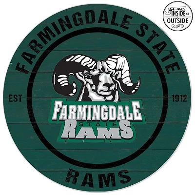 SUNY Farmingdale State Rams 20'' x 20'' Indoor/Outdoor Team Color Circle Sign