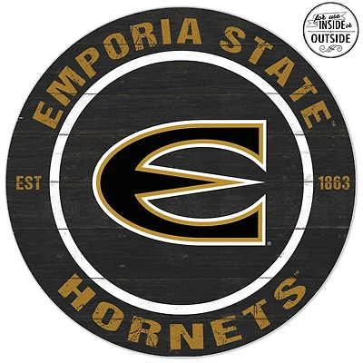 Emporia State Hornets 20'' x 20'' Indoor/Outdoor Team Color Circle Sign