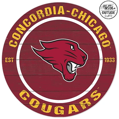 Concordia University (IL) Cougars 20'' x 20'' Indoor/Outdoor Team Color Circle Sign