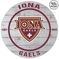 Iona University Gaels 20'' x 20'' Indoor/Outdoor Weathered Circle Sign