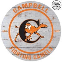 Campbell Fighting Camels 20'' x 20'' Indoor/Outdoor Weathered Circle Sign