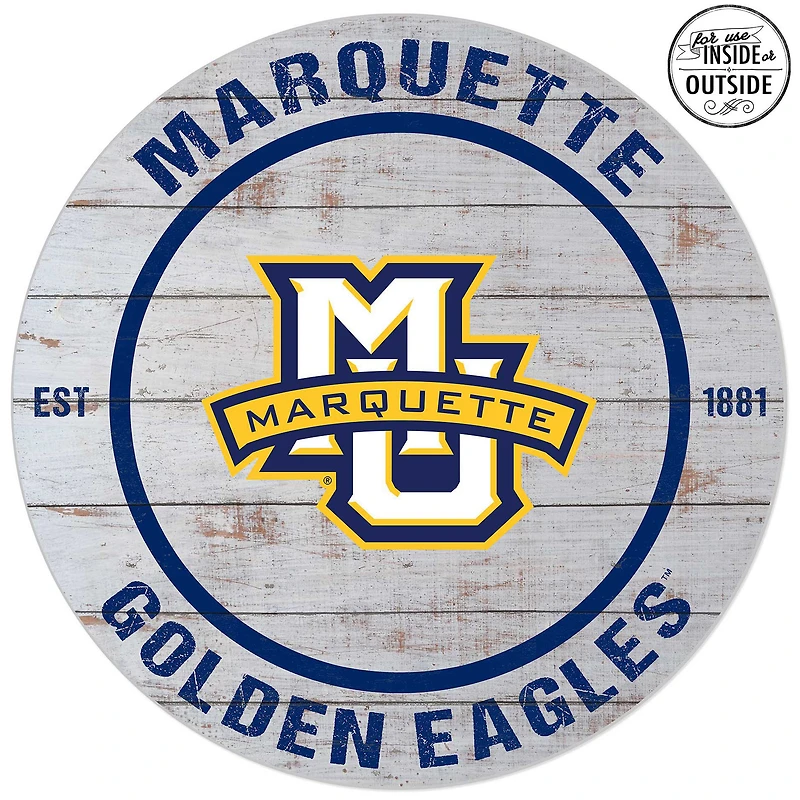 Marquette Golden Eagles 20'' x 20'' Indoor/Outdoor Weathered Circle Sign