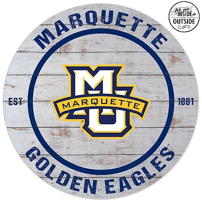 Marquette Golden Eagles 20'' x 20'' Indoor/Outdoor Weathered Circle Sign