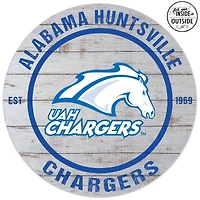UAH Chargers 20'' x 20'' Indoor/Outdoor Weathered Circle Sign