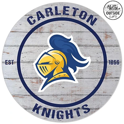 Carleton Knights 20'' x 20'' Indoor/Outdoor Weathered Circle Sign