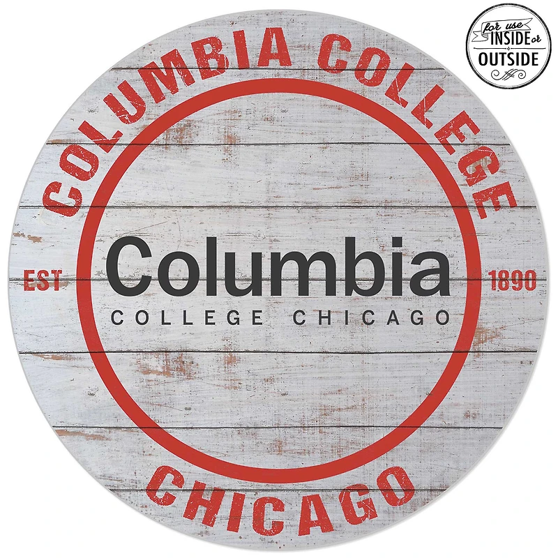 Columbia Renegades 20'' x 20'' Indoor/Outdoor Weathered Circle Sign