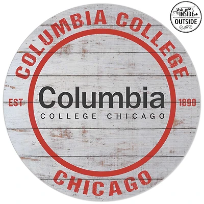Columbia Renegades 20'' x 20'' Indoor/Outdoor Weathered Circle Sign