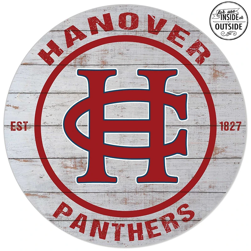 Hanover Panthers 20'' x 20'' Indoor/Outdoor Weathered Circle Sign