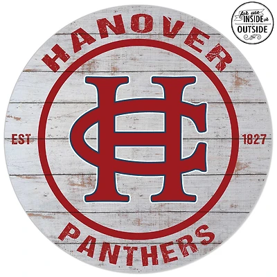 Hanover Panthers 20'' x 20'' Indoor/Outdoor Weathered Circle Sign