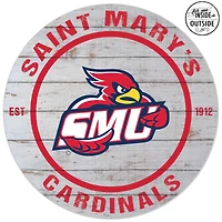 St. Mary's Cardinals 20'' x 20'' Indoor/Outdoor Weathered Circle Sign