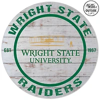 Wright State Raiders 20'' x 20'' Indoor/Outdoor Weathered Circle Sign