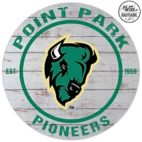 Point Park Pioneers 20'' x 20'' Indoor/Outdoor Weathered Circle Sign