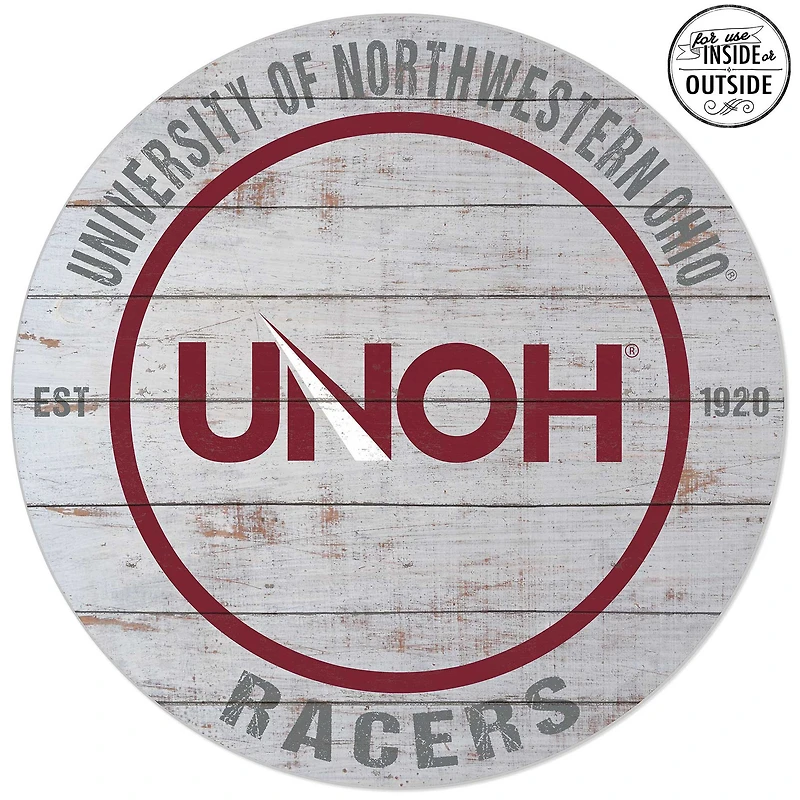 Northwestern Ohio Racers 20'' x 20'' Indoor/Outdoor Weathered Circle Sign