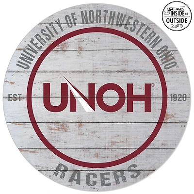 Northwestern Ohio Racers 20'' x 20'' Indoor/Outdoor Weathered Circle Sign