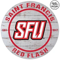 Saint Francis Red Flash 20'' x 20'' Indoor/Outdoor Weathered Circle Sign