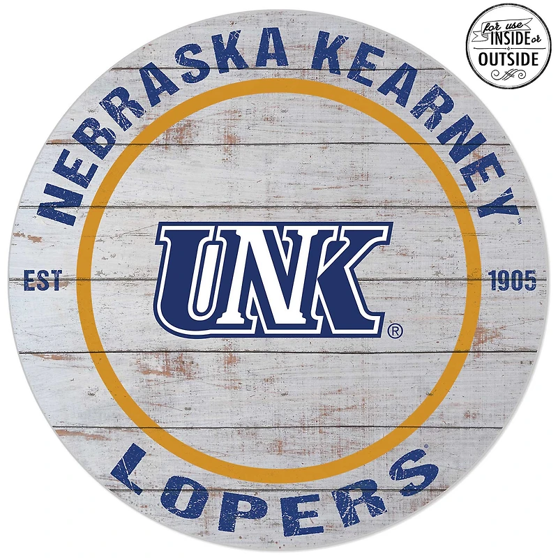 Nebraska-Kearney Lopers 20'' x 20'' Indoor/Outdoor Weathered Circle Sign