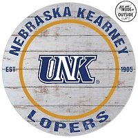 Nebraska-Kearney Lopers 20'' x 20'' Indoor/Outdoor Weathered Circle Sign