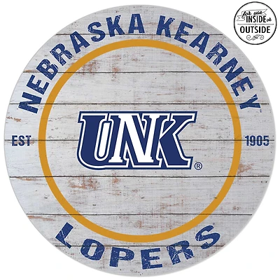 Nebraska-Kearney Lopers 20'' x 20'' Indoor/Outdoor Weathered Circle Sign