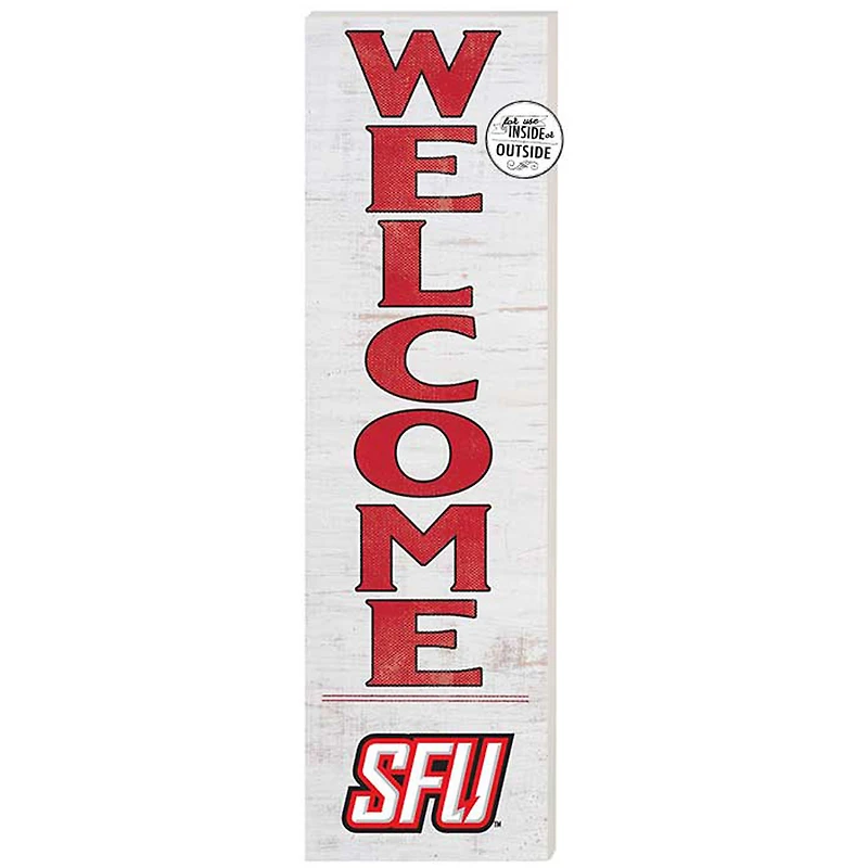Saint Francis Red Flash 10'' x 35'' Indoor/Outdoor Welcome Sign