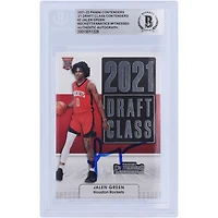 Jalen Green Houston Rockets Autographed 2021-22 Panini Contenders 2021 Draft Class #2 Beckett Fanatics Witnessed Authenticated Rookie Card