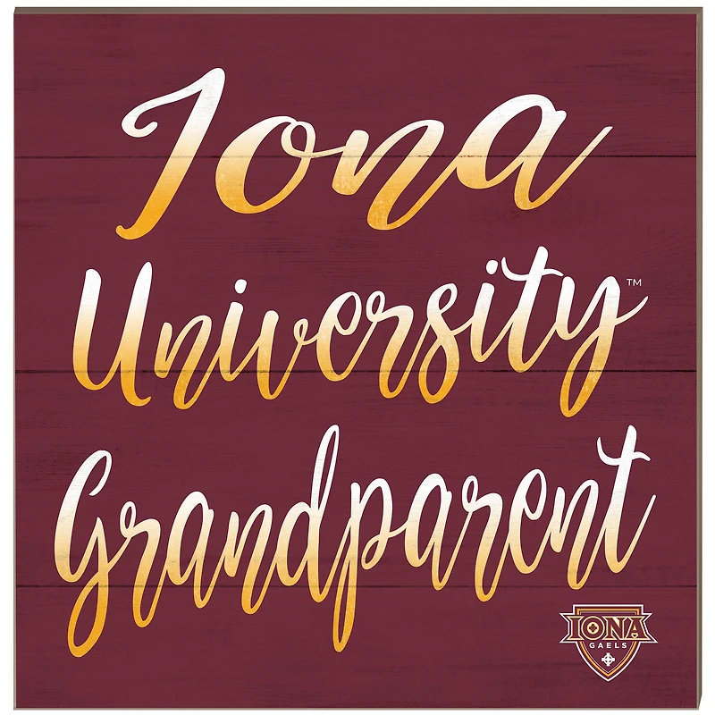 Iona University Gaels 10'' x 10'' Grandparent Plaque