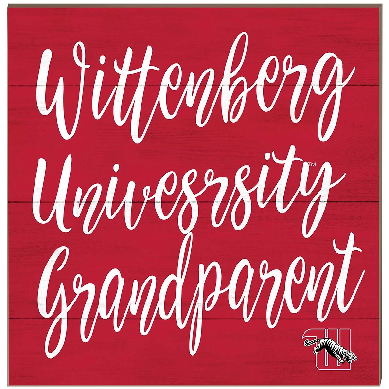 Wittenberg University Tigers 10'' x 10'' Grandparent Plaque