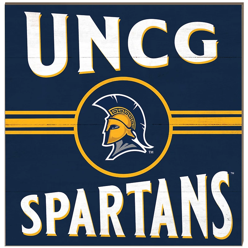 UNCG Spartans 10" x 10" Retro Team Sign