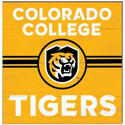 Colorado College Tigers 10" x 10" Retro Team Sign