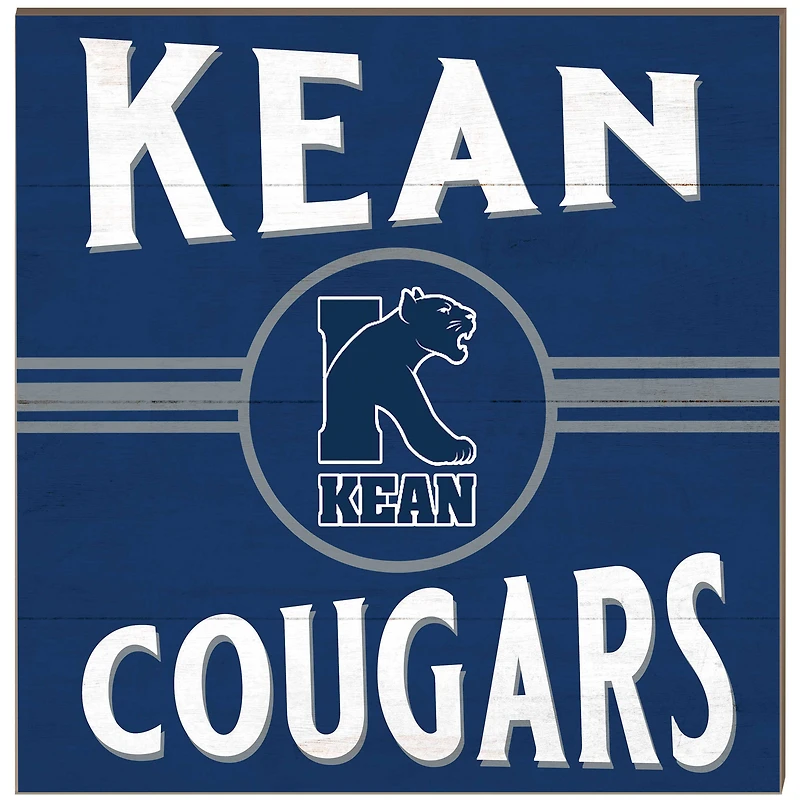 Kean University Cougars 10" x 10" Retro Team Sign